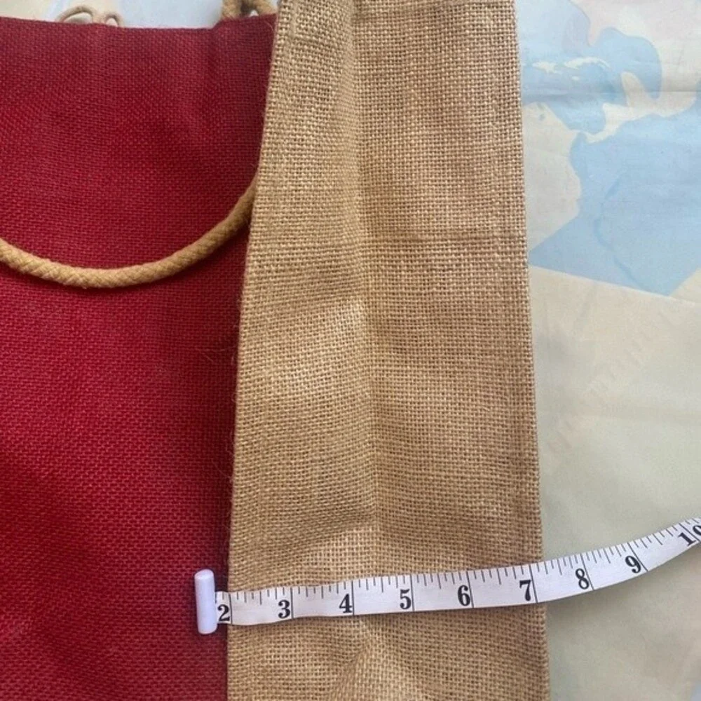 State Farm Promotional Rare  Burlap Reusable Jute Tote Bag Double Handles NWOT